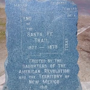 Santa Fe End of Trail Marker